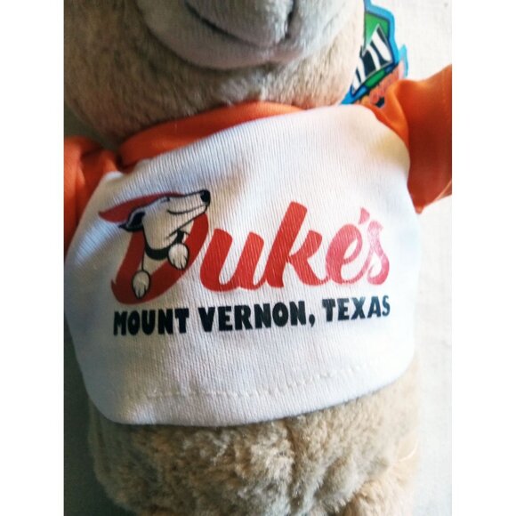Duke's Bear Plush Zoovenir Mount Vernon Texas 2017 Stuffed Animal 10 Inches - Picture 5 of 14